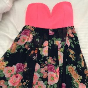 Pink floral dress